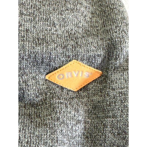 Orvis Mens XL 1/4 Zip Pullover Sweater Gray Fleece Classic Collection - Picture 5 of 16